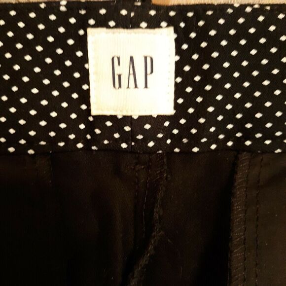 GAP Signature Skinny Ankle Stretch Black White Polka Dot Pants Size 6 LN - Picture 7 of 8